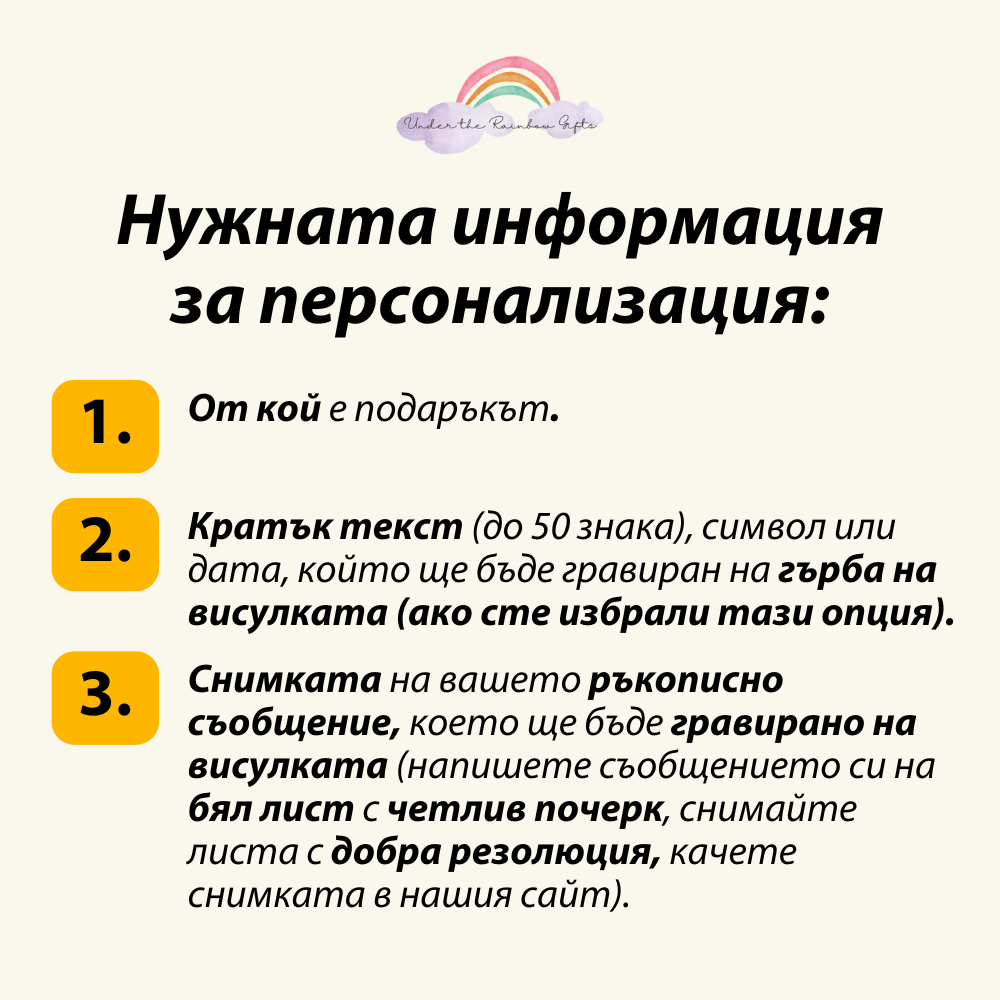 Персонализиран подарък за рожден ден на майка - колие с вашия почерк